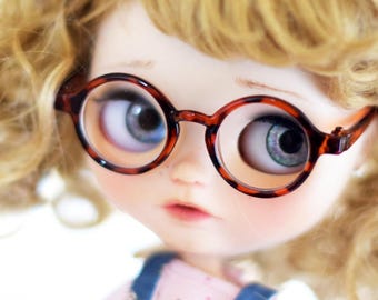 Superbes LUNETTES tortue léopard pour poupées Blythe et Neo Blythe Custom