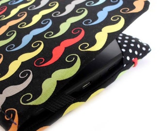 Kindle Paperwhite cover - Roy G Biv's Mustache - colorful kindle touch cover, nook touch cover, nook glow, kindle keyboard, Kobo Touch