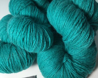 Teal 100% Cashmere Yarn Sport Weight - 3-ply - Recycled
