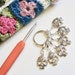 12 sugar skull lace stitch markers on non snag rings
