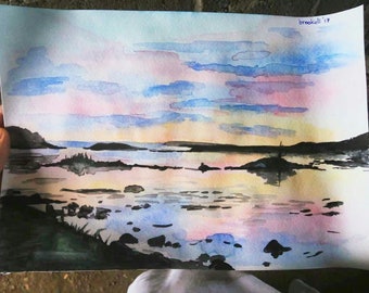 Print of "Solovki" watercolor landscape