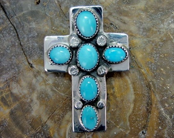 Sterling Silver Sleeping Beauty Turquoise Pendant, P0132
