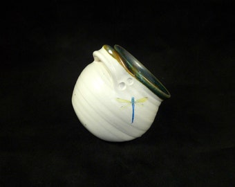 Salt Pig with Dragonfly and Trim