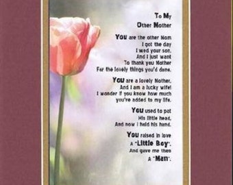 Mother in law poem | Etsy