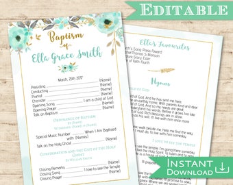 baptism program template free