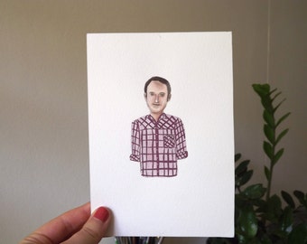 Checkered shirt traveller-original artwork