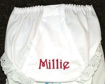 Personalized Baby Bloomers / Baby Shower Gift / Embroidered Bloomers / Baby Bloomers with Name / Baby Girl Bloomers / Lace Diaper Cover