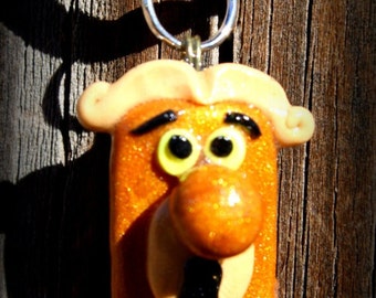 Alice Wonderland Doorknob Themed Clay Necklace