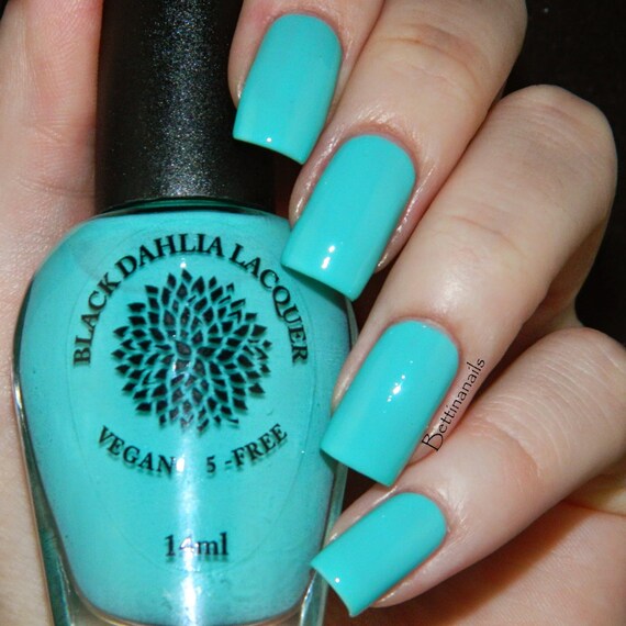 Teal Hydrangea Teal Crelly Nail Polish by Black Dahlia