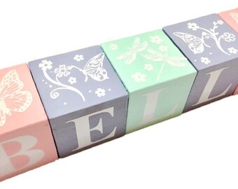 Lil Butterflies and dragonflies Name Blocks