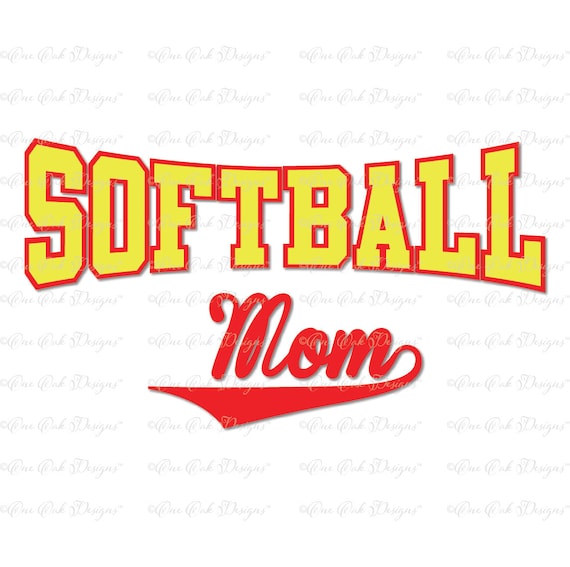 Download Softball Mom SVG File svg dxf png pdf jpg for Cameo Cricut