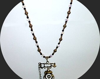 Bling bling. Old fashioned telephone pendant.