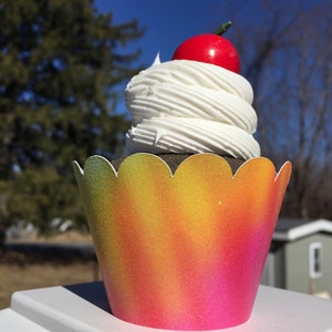 Tie Dye Pattern Paper Cupcake Wrappers -Sets of 12 or 18