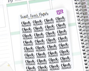Shop Owner Stickers - Word Art Stickers - Lettering Stickers - Check Messages Stickers - Convo Stickers - Email - Fits Most Planners - 642