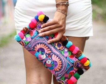 Banjara Clutch, Greek Clutch, Tribal Clutch, Ethnic Clutch, Festival Bag, Boho Clutch