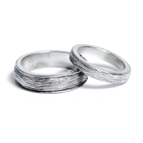 10th Year Wedding Anniversary Tin Rings for Him and Her