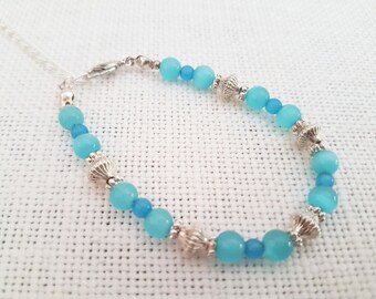 Blue Cats Eye Bracelet