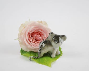 Vintage Porcelain Koala Bear Figurine - Miniature Koala Bear Statue Made in Japan