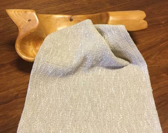 Handwoven Towel for Kitchen or Bath - natural neutral tone on tone towel- Gift for any occasion