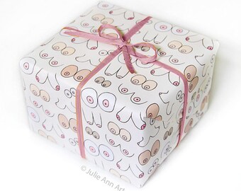 Boob Wrapping Paper - Funny Gift Wrap - Mature
