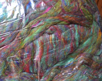 Sari Silk Roving-Green