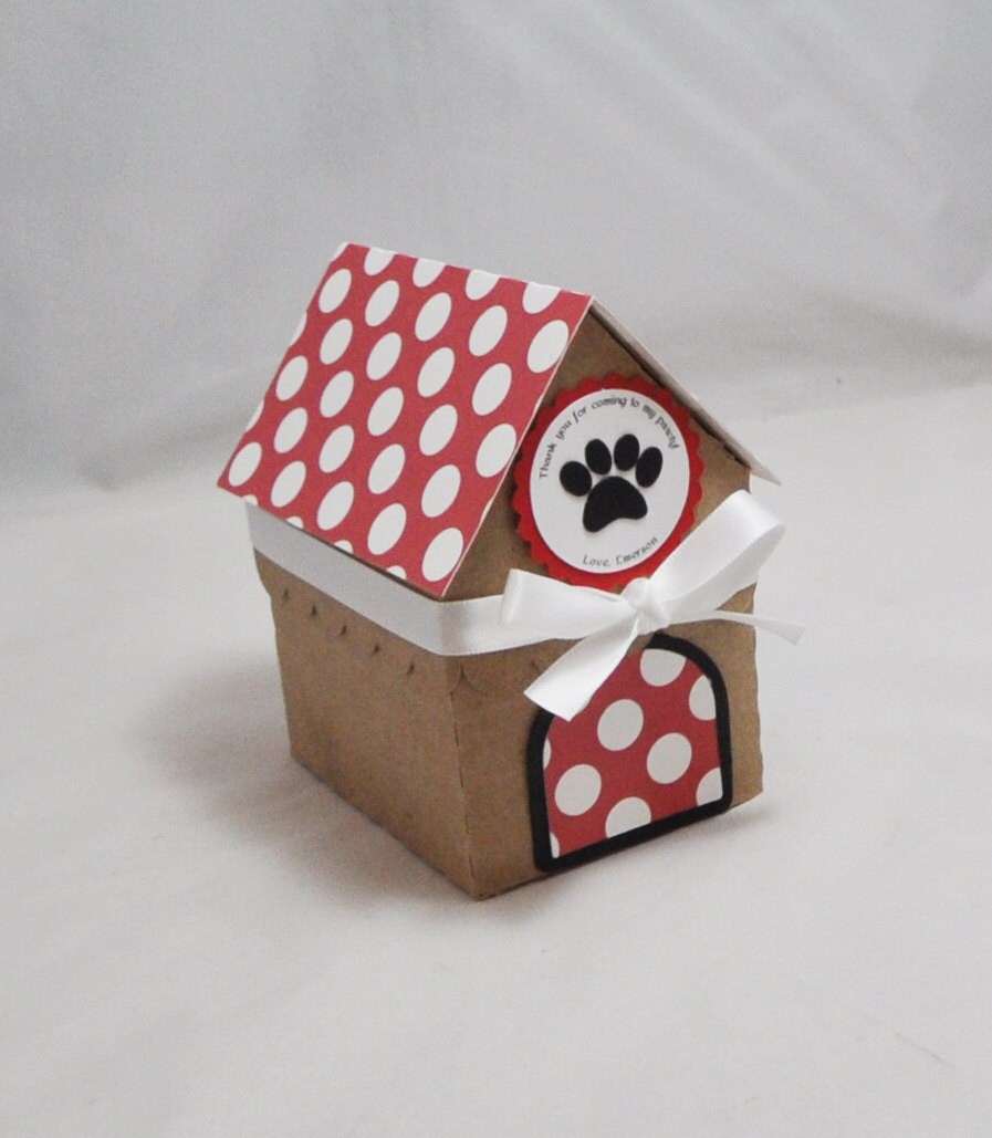Dog House Favor Boxes Set of 6