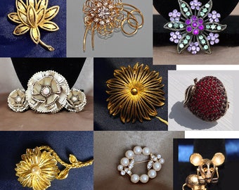 Vintage Monet Brooches, Richileu Brooch, Avon Brooches