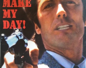 Dirty Harry Clint Eastwood "Make My Day" 24 X 36 out if print rare Anabas poster print