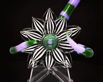 Beetlejuice themed flower pendant/sculpture