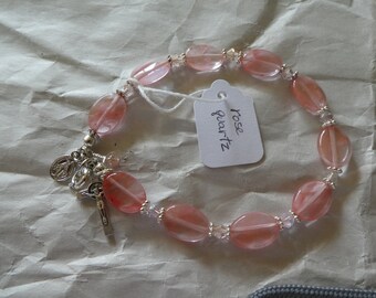Rose Quartz Rosary Bracelet