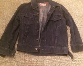Dude Western Denim Jacket, classic style, early 1970s, size x small