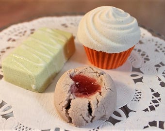 3 Bath Bombs, Bath Bomb Gift Set, Faux Food Bath Bombs, Fake Food Bath Bombs, Shaped Bath Bombs, 1oz, 2oz, 3oz Bath Bombs, Mini#15