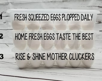Funny Egg Container Egg Storage Organization Fridge Storage Chicken Coop Reusable Plastic Egg Cartons. Holds 12 eggs Stackable