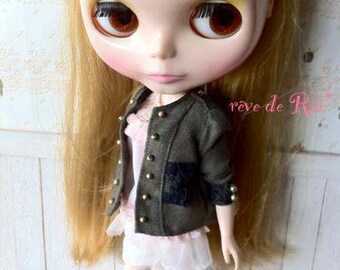 rêve de Rui* Blythe - Military lace patched suede jacket