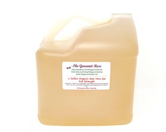 Gallon ORGANIC ALOE VERA Gel Juice All Natural Healing Food Grade Full Strength Undiluted Skin Care Soaps Sunburn Heartburn Relief Remedy