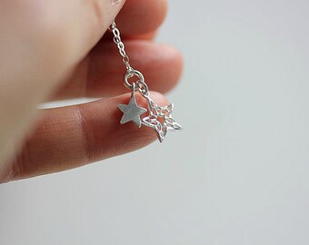 Silver Star Necklace - Star necklace in Sterling silver - Delicate necklace - Minimalist necklace