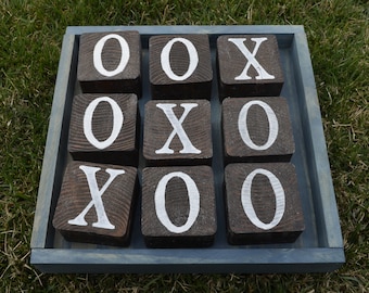 Jumbo Tic Tac Toe - Yard Tic Tac Toe - Jumbo Yard Game - Outdoor Wedding Game - Tic Tac Toe - Wood Tic Tac Toe - Wedding Gift - Gamer Gift