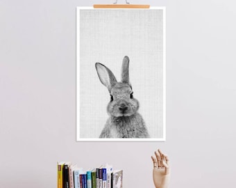 JUNIQE® Schwarz - Weiß Kinderzimmer & Kunst für Kinder - „Print 48“ - Wandbilder und Poster - Tierbilder - entworfen von Lila x Lola