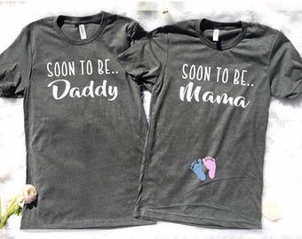 Couples pregnancy Announcement shirts, Preggers Shirt, Couples shirt, Mama to Be Shirt, Mom to Be, Pregnancy Reveal, New Mom, new dad Shirt