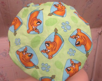 SCOOBY DOO -ladies BOUFFANT- scrub hat / --handmade-medical-sugical