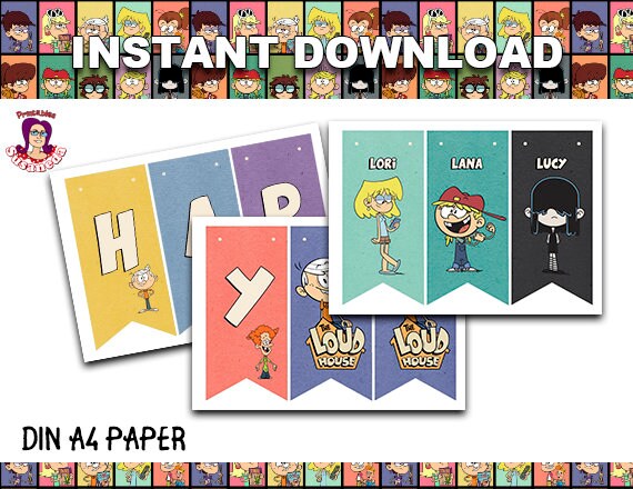 The Loud House Inspired Party Kit Printable In English Instant Download The Loud House