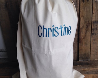 Personalized Laundry Bag College Laundry Bag Large Canvas Laundry Bag Camping Bag