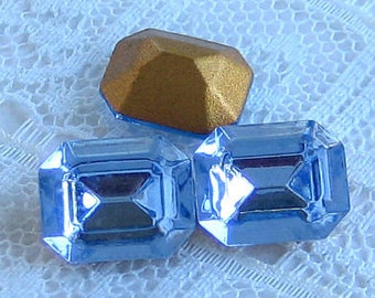 10x8 Swarovski Light Sapphire Blue Octagon Crystal Rhinestones Quantity 4
