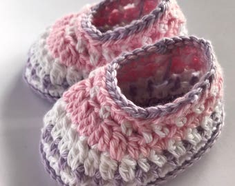 Crochet booties, baby booties, baby girl shoes, newborn booties, Galilee booties, photo prop - READY TO SHIP