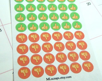Thumbs Up/Thumbs Down Planner Stickers