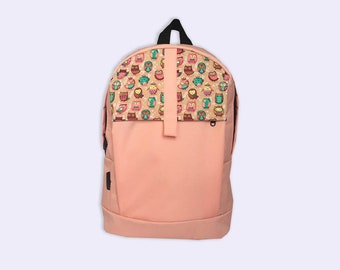 Rose sac à dos chouette, sacs à dos vert de hibou, chat gris sac à dos, sac à dos pour ordinateur portable, chat rose enfants sac à dos, sac à dos, sac à dos, sacs à dos de Fanny