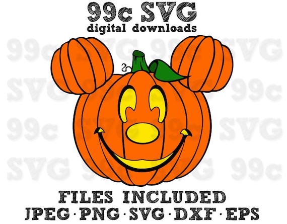 Download Mickey Mouse Pumpkin SVG DXF Png Vector Cut File Cricut Design
