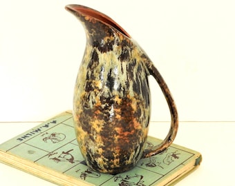 Burlington Pottery Drip Glaze Pitcher/ Vase- Canadian Pottery