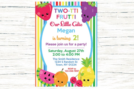 Tutti Frutti Party Invitations 7