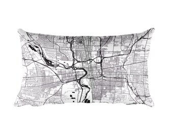 Columbus Pillow, Columbus Decor, Columbus Throw Pillow, Columbus Map, Columbus Art, Columbus OH, Columbus Ohio, Map of Columbus, Cushion